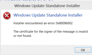 WIF install error on Windows 8