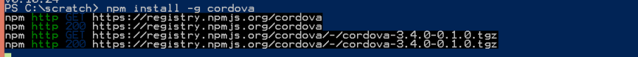 Cordova Install