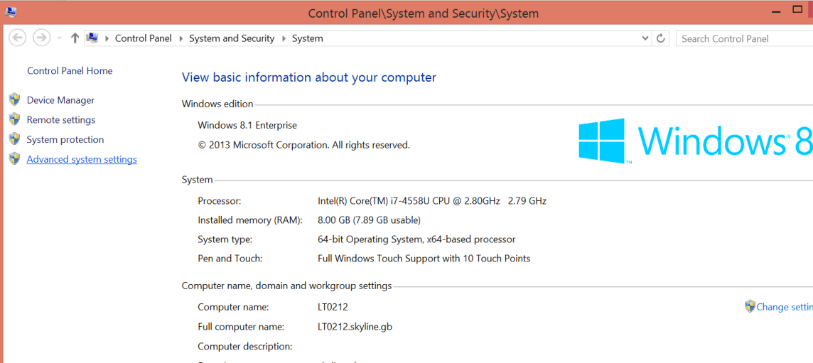 System Settings