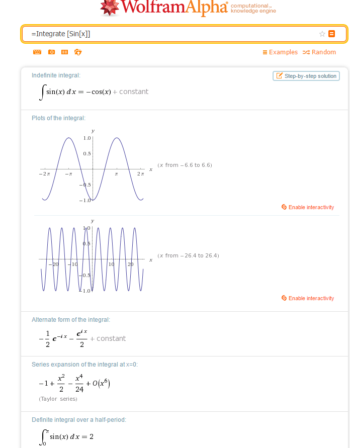 Integral Answer